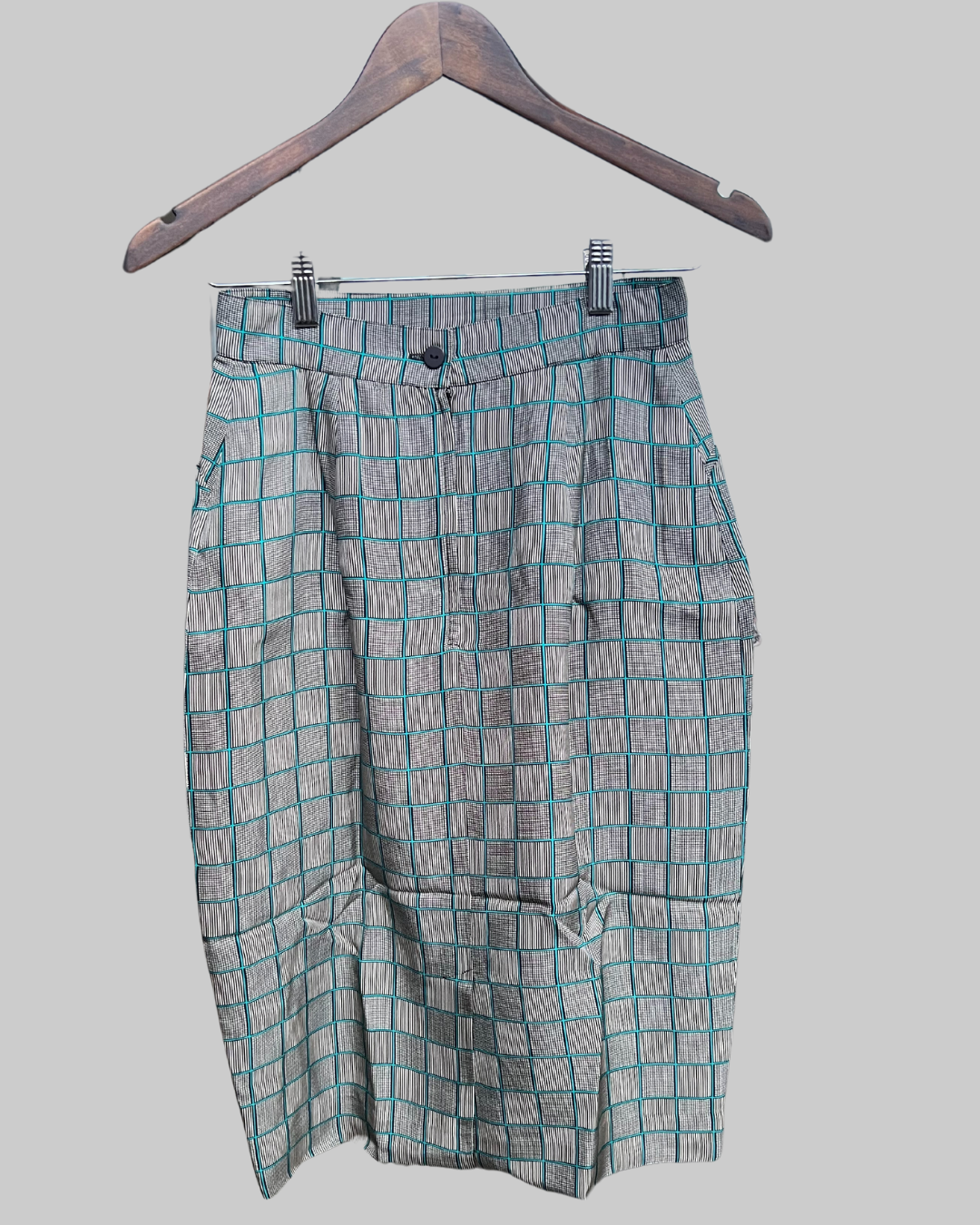 Paul Alexander Checkered Patterned Skirt