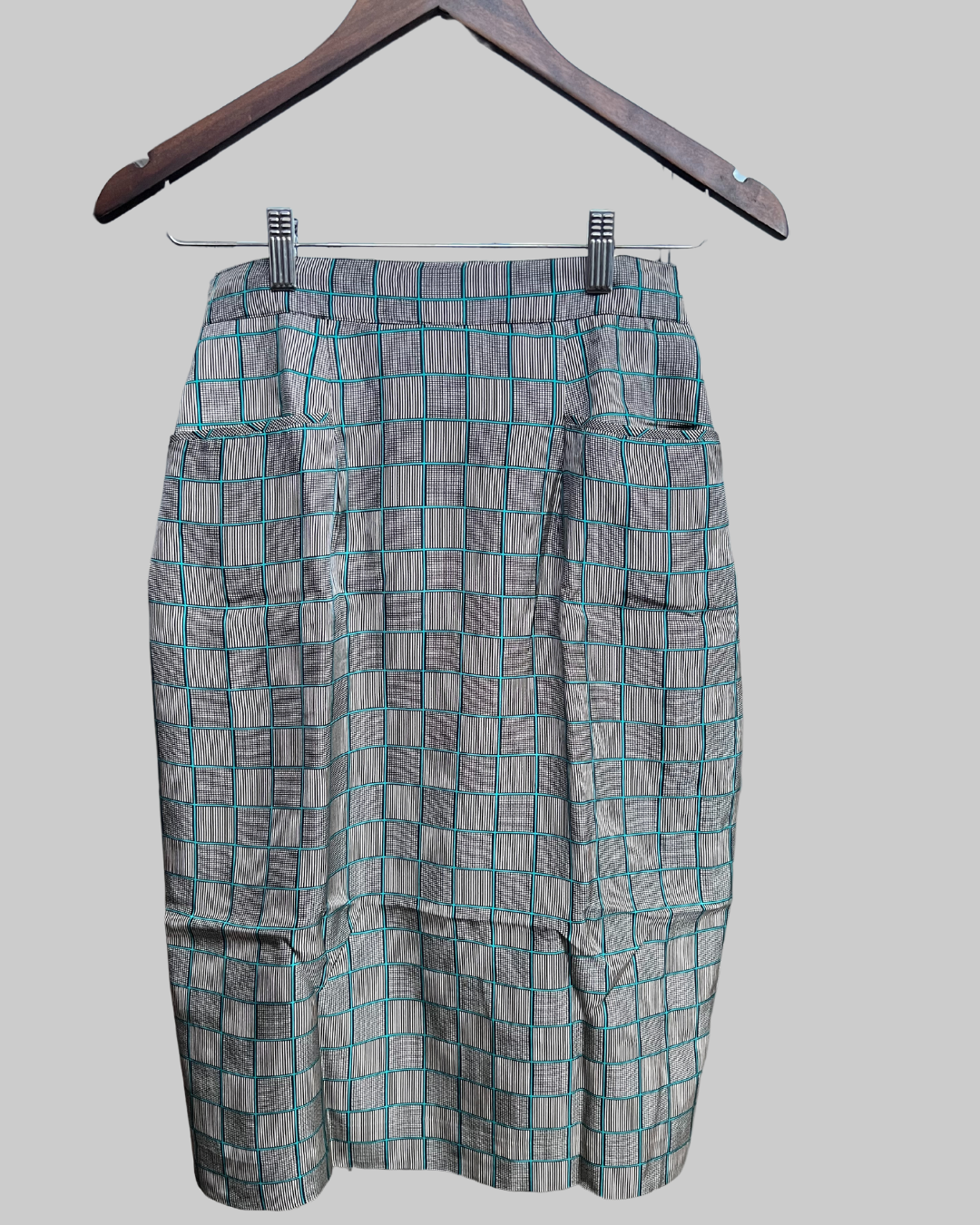 Paul Alexander Checkered Patterned Skirt