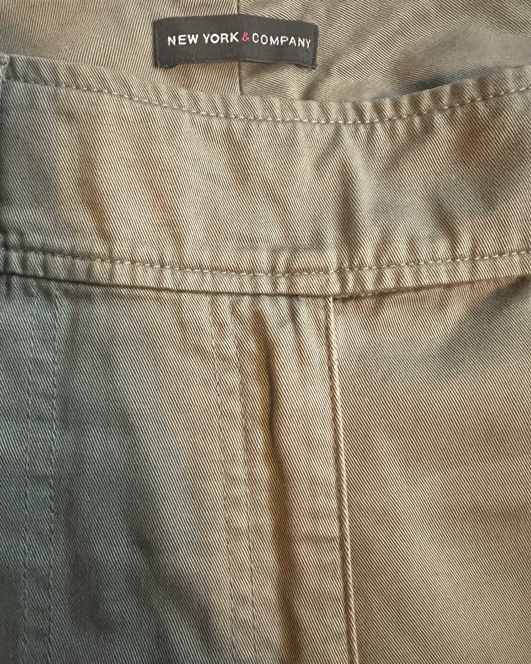 New York & Company Women's Khaki Cotton Cargo Pants