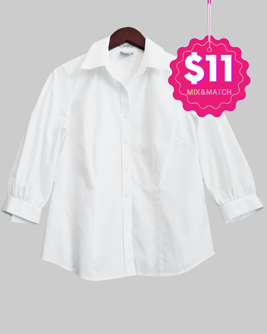 Chico's White Button Up Shirt Non Iron