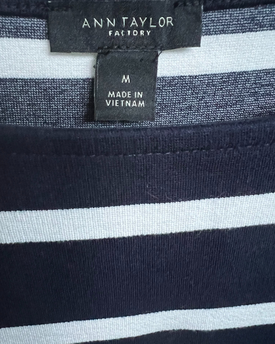 Ann Taylor Midi Striped Dress