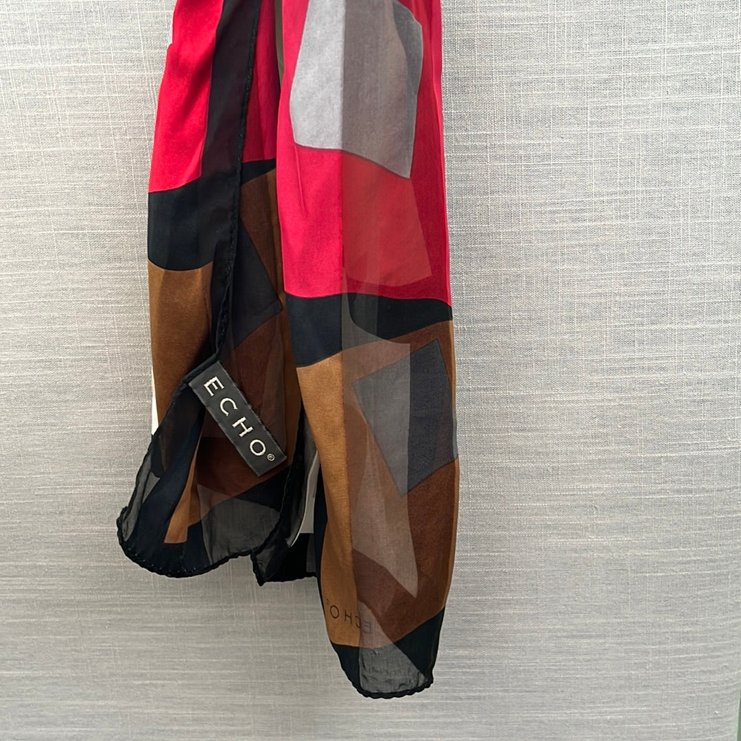 Women's Geometric Design Multi-Colored Scarf