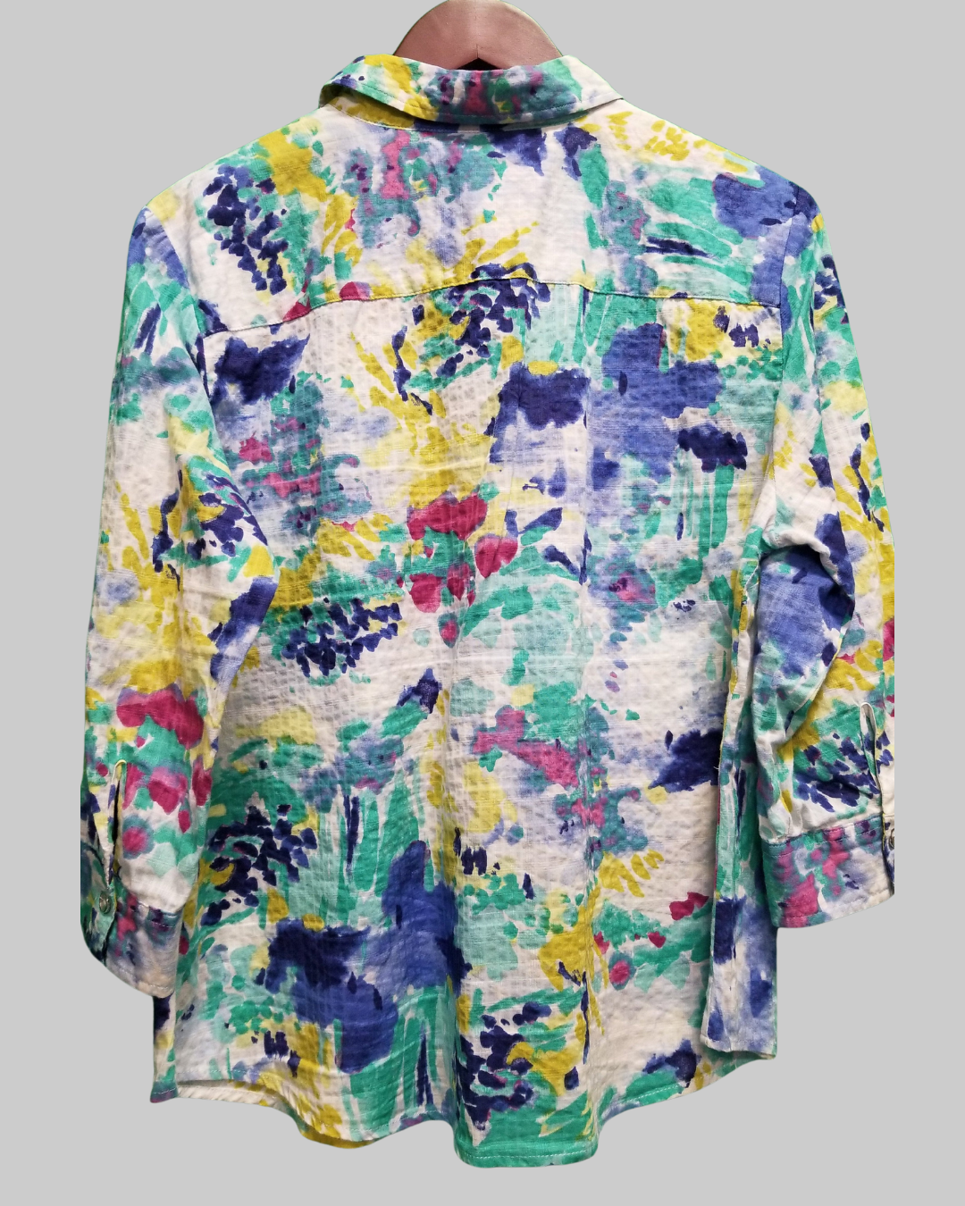 Karen Scott Print Long Sleeve Floral Top