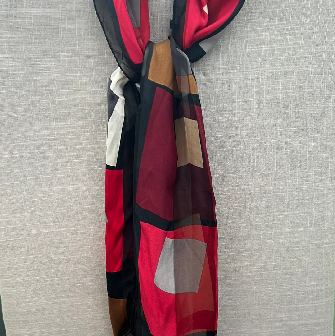 Women's Geometric Design Multi-Colored Scarf