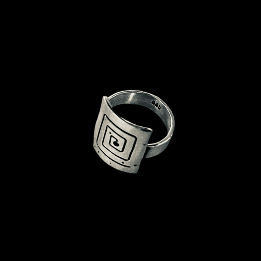 925 Pure Sterling Silver Square Ring