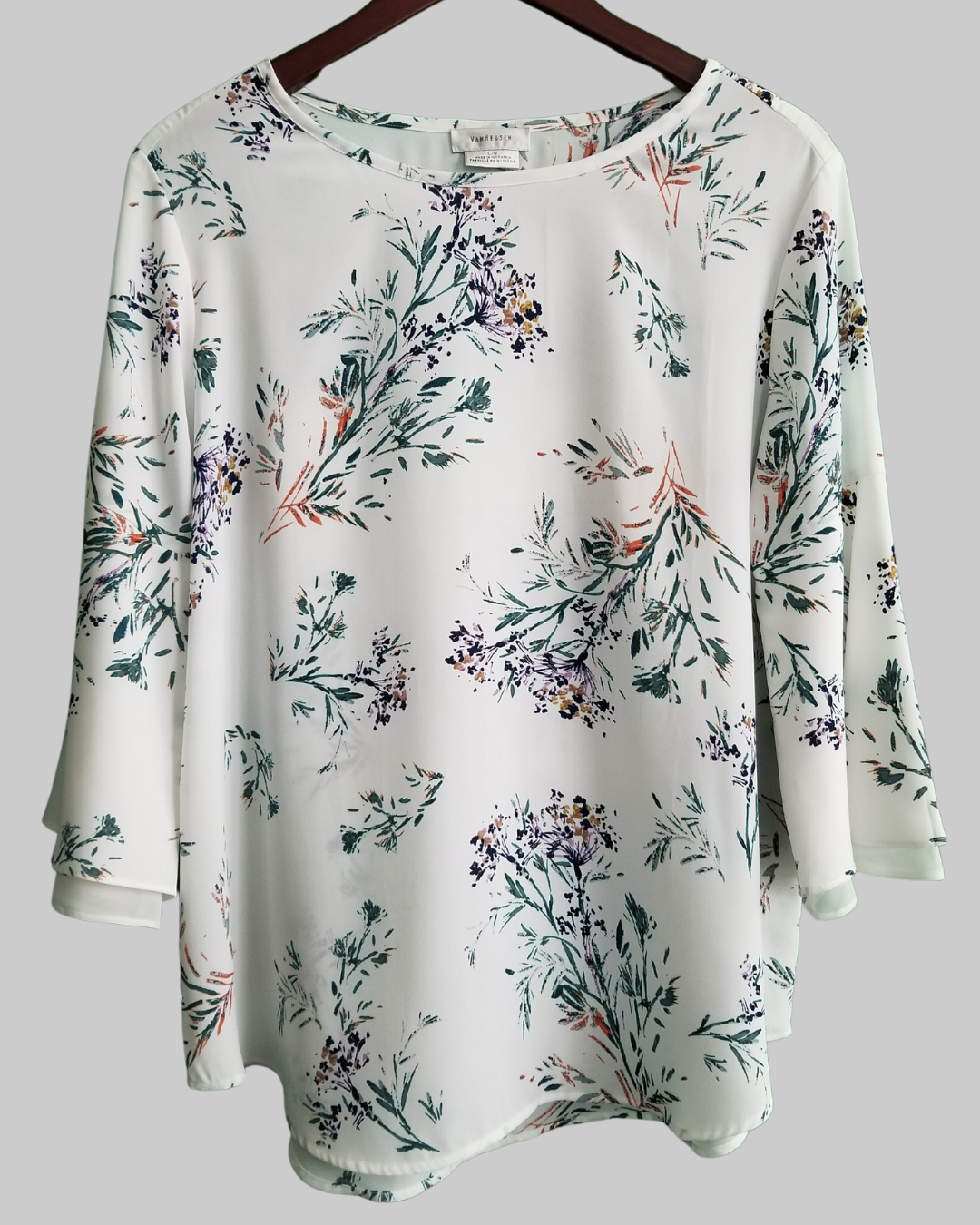 VAN HEUSEN 3/4 Sleeve Floral Blouse