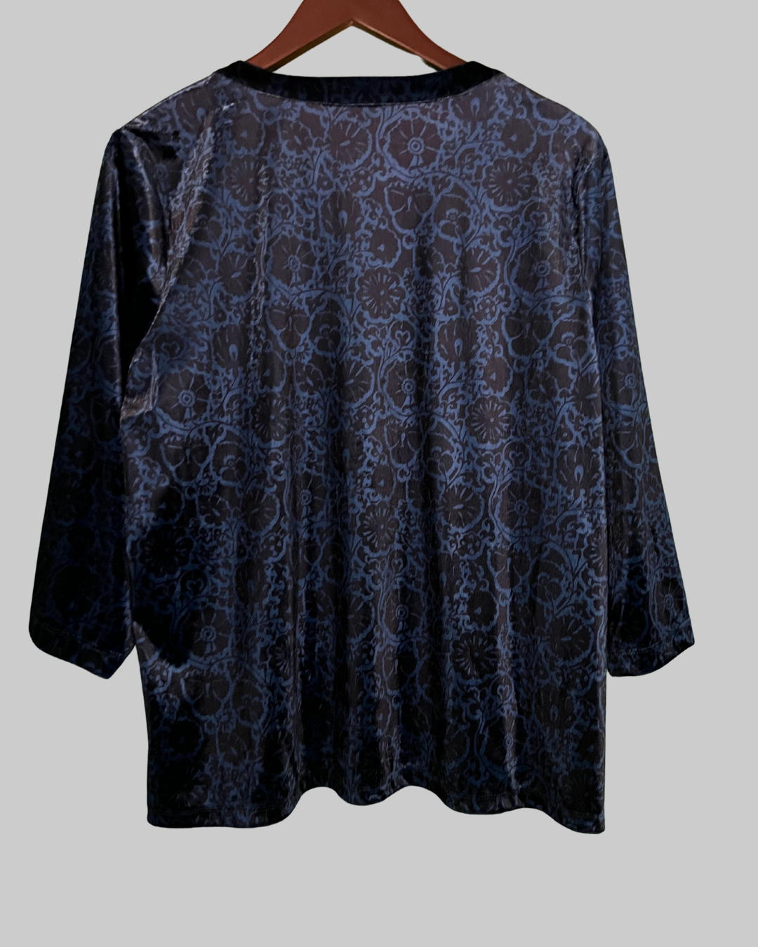 Croft & Barrow Pleated Velvet Blouse