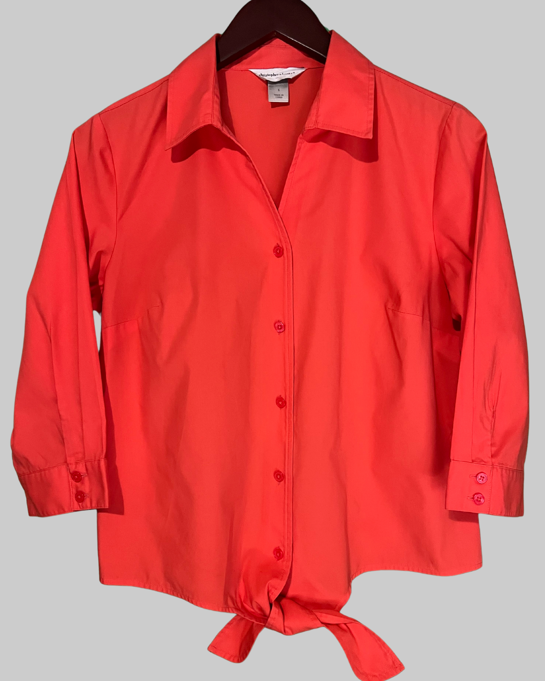 Christopher & Banks 3/4 Sleeve Button Down Shirt