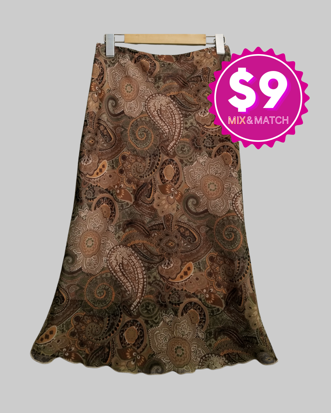 Flamingo USA Multi Colored Paisley Skirt