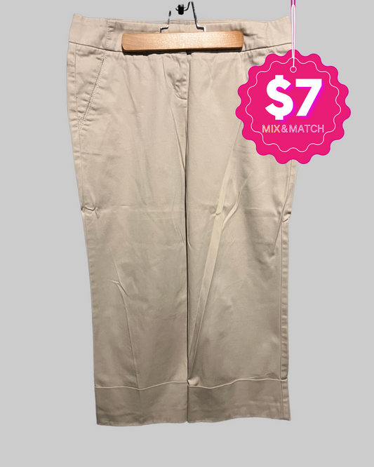 New York & Company Women's Capri Khaki Pants