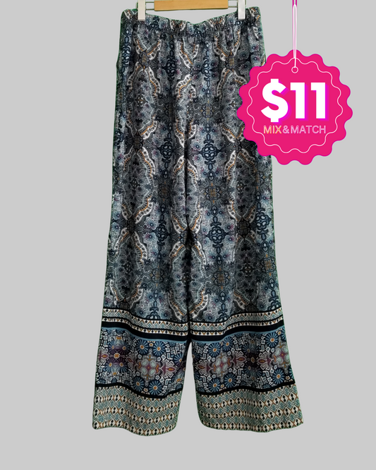 Forever 21 Paisley Printed Wide Leg Pants