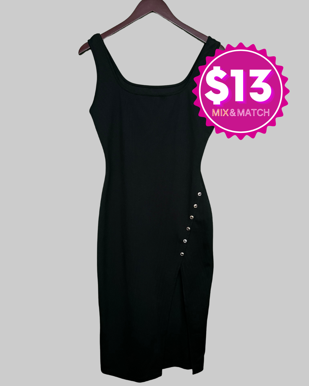 Black Fitted Women's Sleeveless Dress