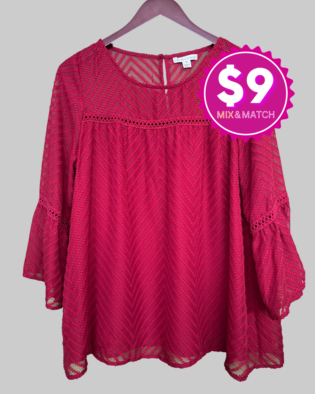 John Paul Richard Bell Sleeve Peasant Blouse