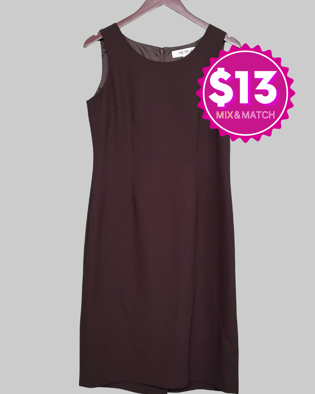 Jones Studio Classic Brown Dress