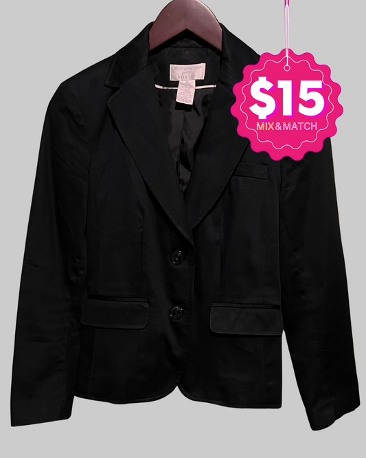 Worthington Petite Stretch Women's Black Blazer