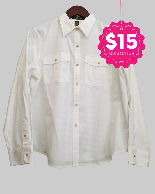 Ralph Lauren White Long Sleeve Shirt