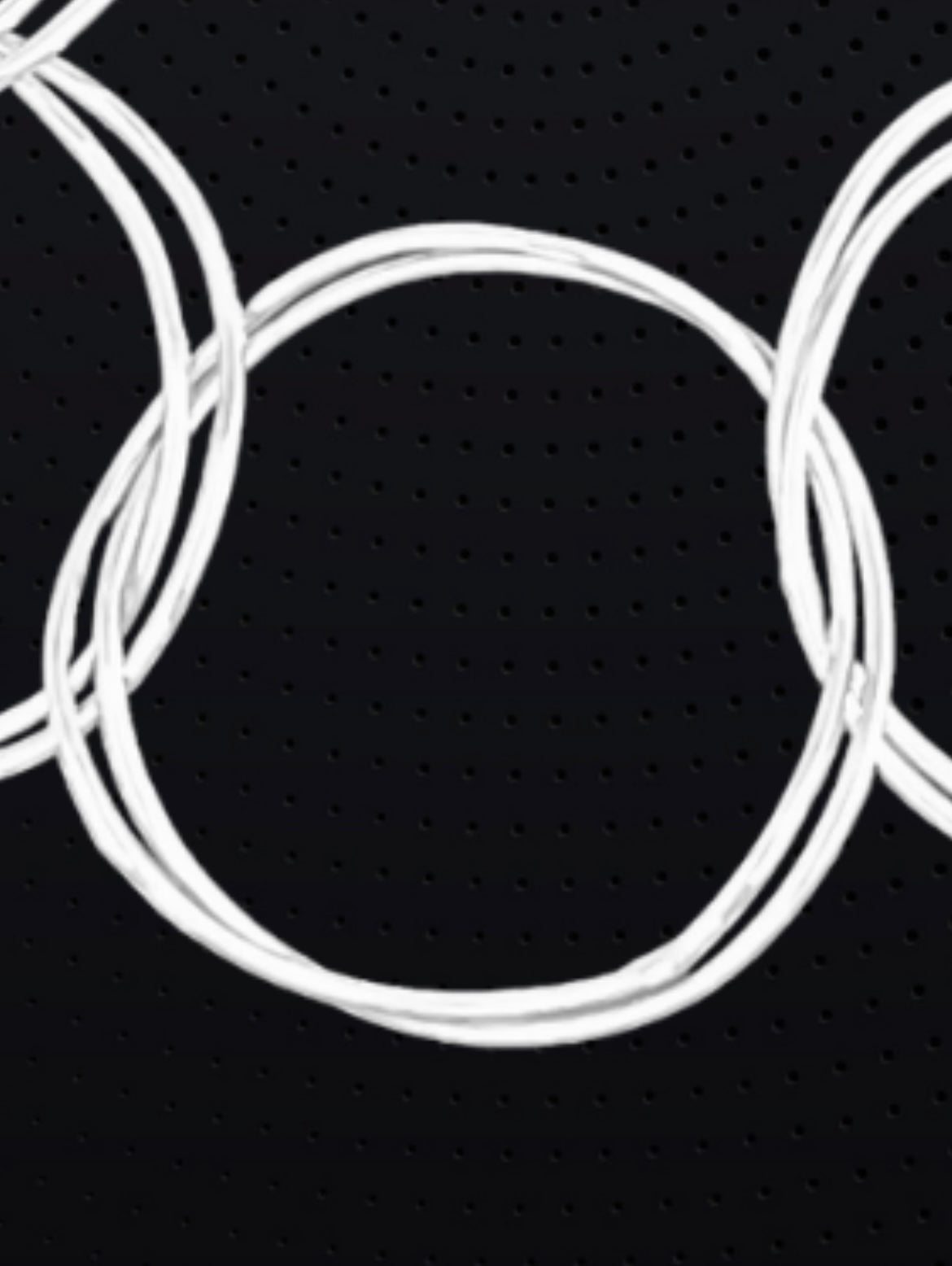 Geometric Circle Chain Sterling Silver Bracelet
