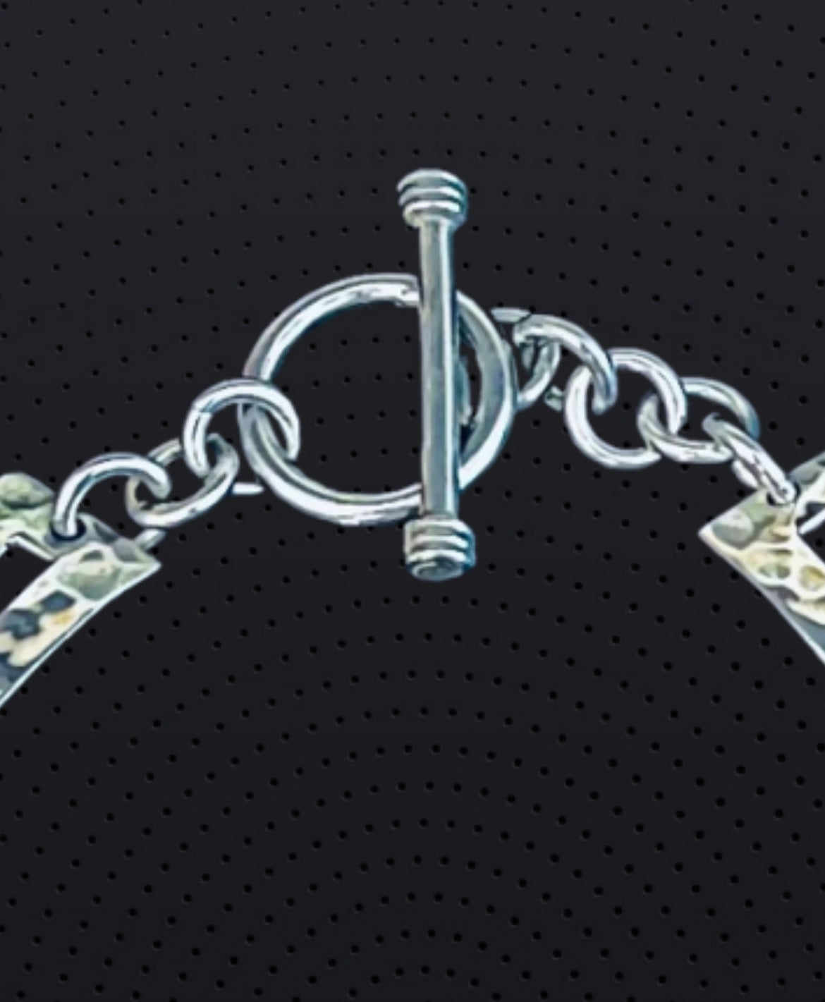 Modern Sterling Silver Rectangular Link Bracelet