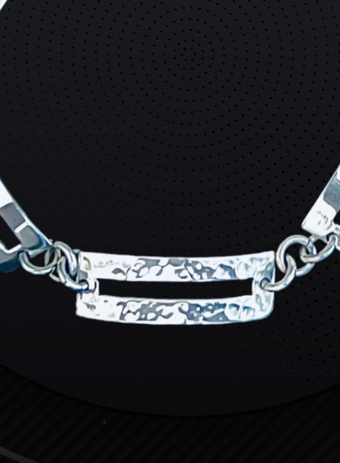 Modern Sterling Silver Rectangular Link Bracelet