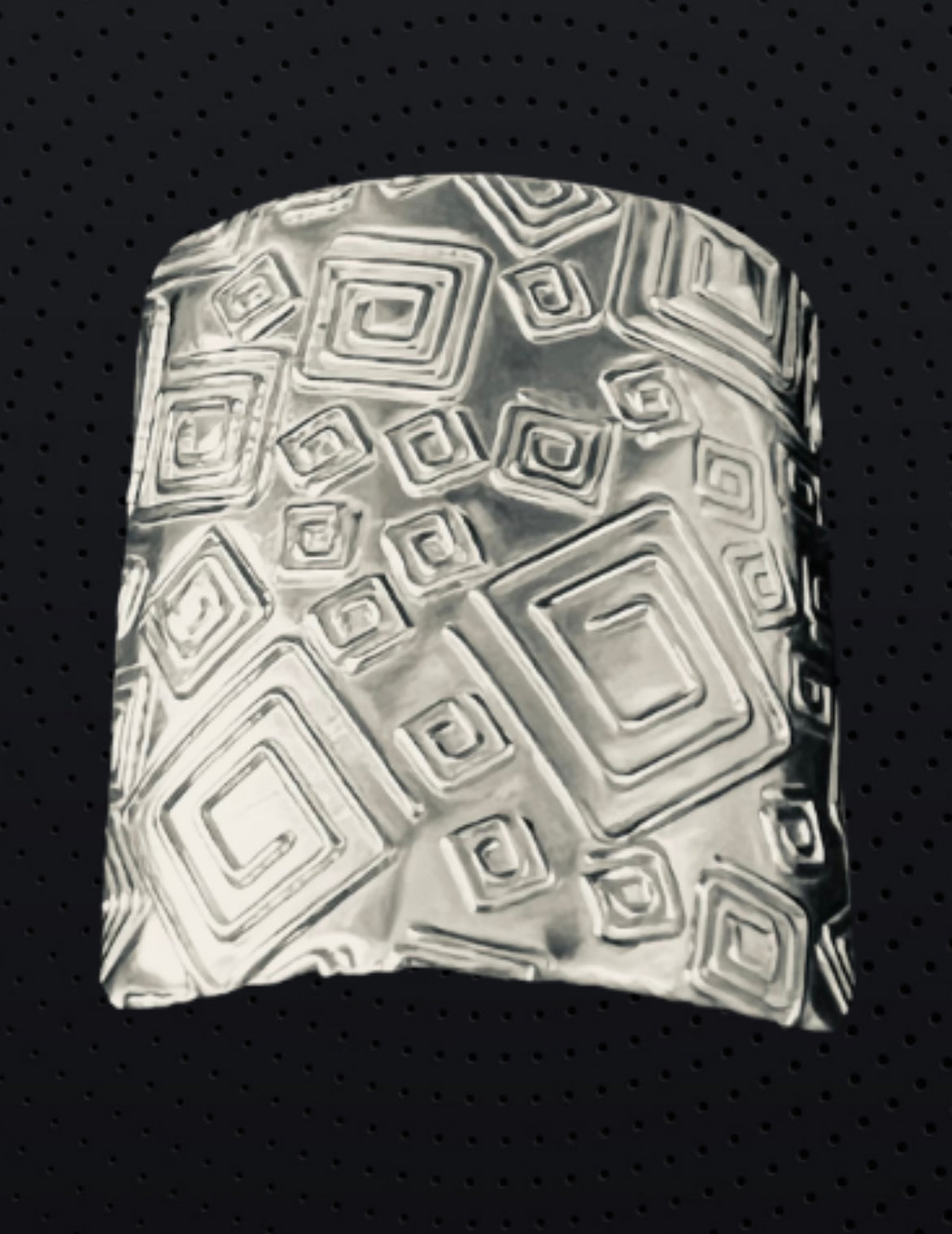 925 Sterling Silver Geometric Patterned Earrings and Pendant Set