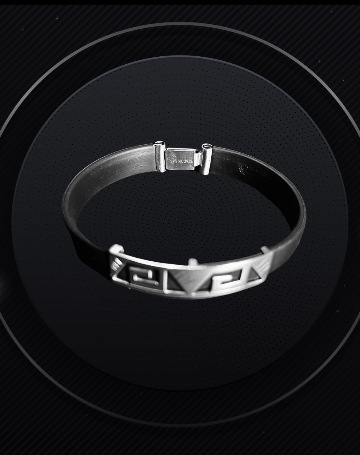 925 Pure Sterling Silver Geometric Symbol Bracelet